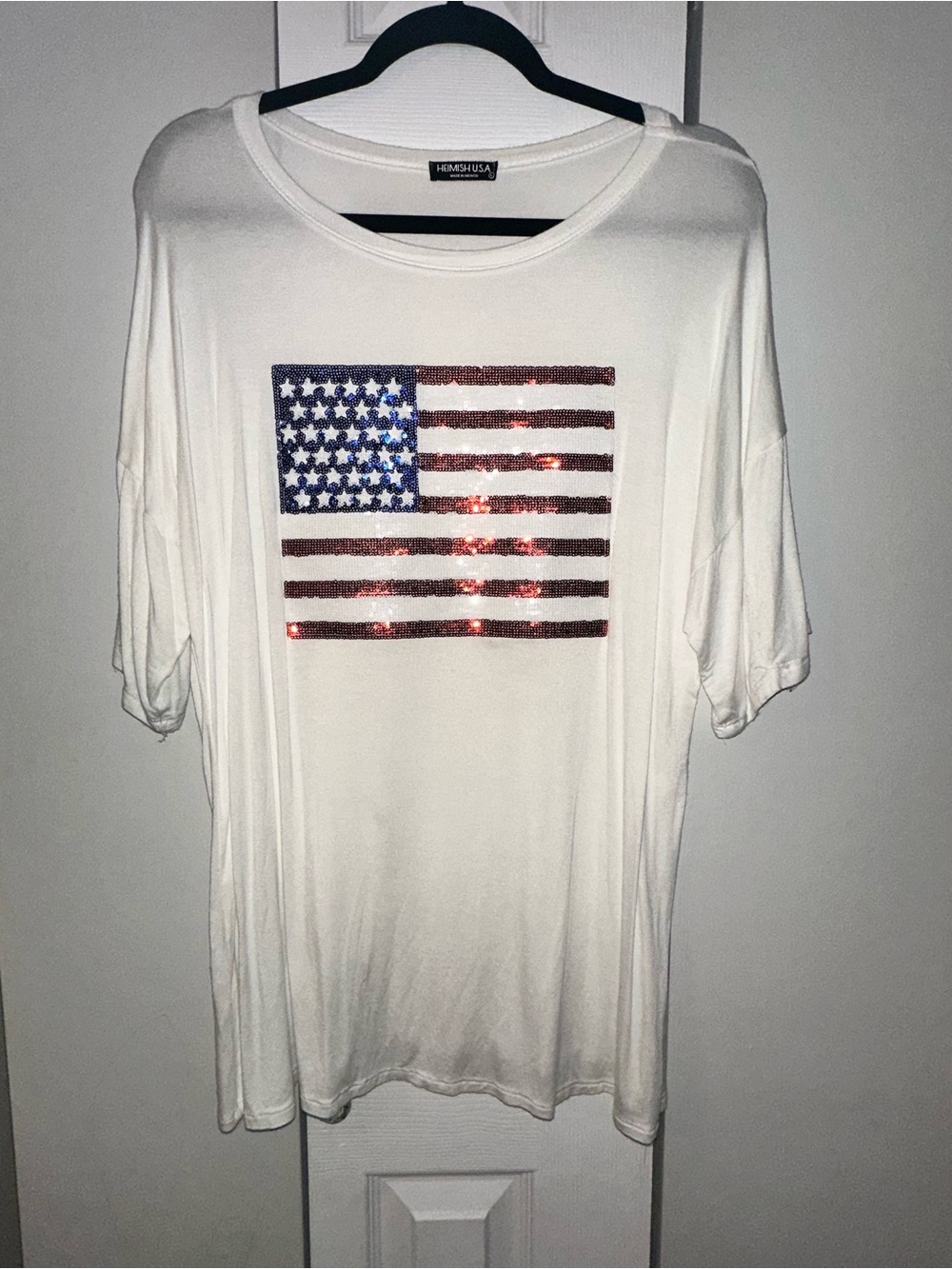 Heimish USA Sequin American Flag Tee